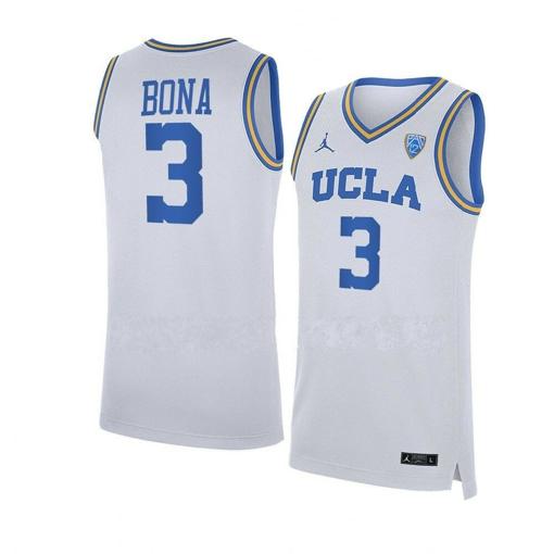 Men's Adem Bona Jersey #3 UCLA Bruins NCAA College Basketball Jerseys White