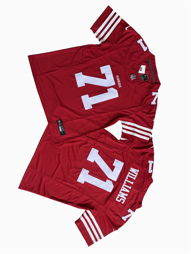 Men's San Francisco 49ers #71 Trent Williams Red F.U.S.E. Vapor Untouchable Limited Stitched Jersey