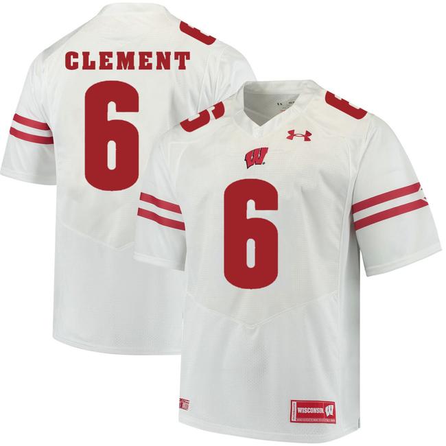 Men's Wisconsin Badgers #6 Corey Clement College Football Jersey White