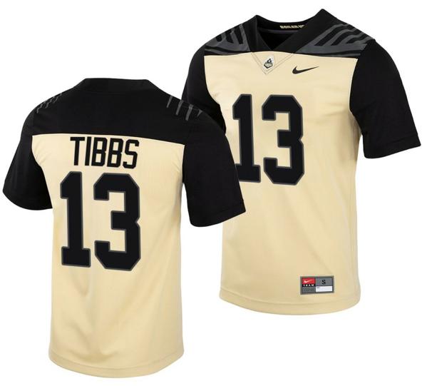 Men's Nike Purdue Boilermakers Jaron Tibbs Jersey #13 College Football Gold Vapor Untouchable