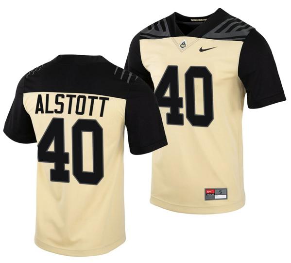 Men's Nike Purdue Boilermakers Mike Alstott Jersey #40 College Football Gold Vapor Untouchable