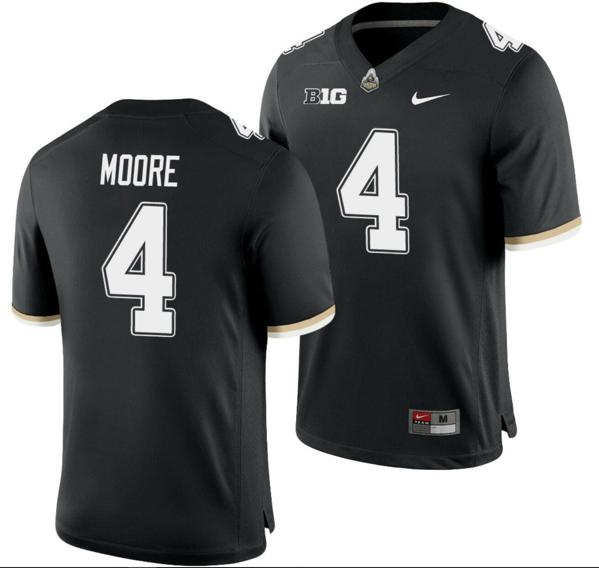 Men's Nike Purdue Boilermakers Rondale Moore Jersey #4 College Football Game Black