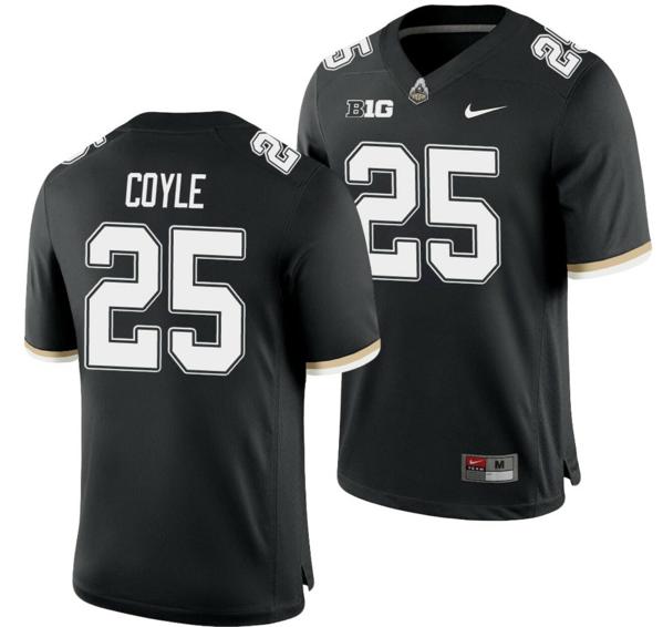 Men's Nike Purdue Boilermakers Tyler Coyle Jersey #25 College Football Game Black