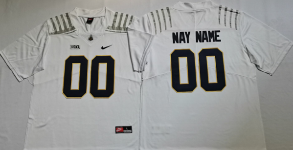 Men's Nike Custom Purdue Boilermakers Jersey Name Number College Football White