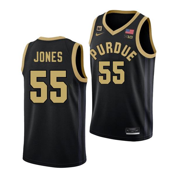 Men's Nike Lance Jones Jersey #55 Purdue Boilermakers College Basketball Black Alternate