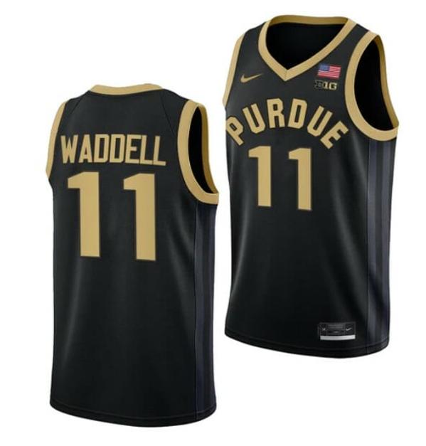 Men's Nike #11 Brian Waddell Jersey Purdue Boilermakers College Basketball Jerseys Black