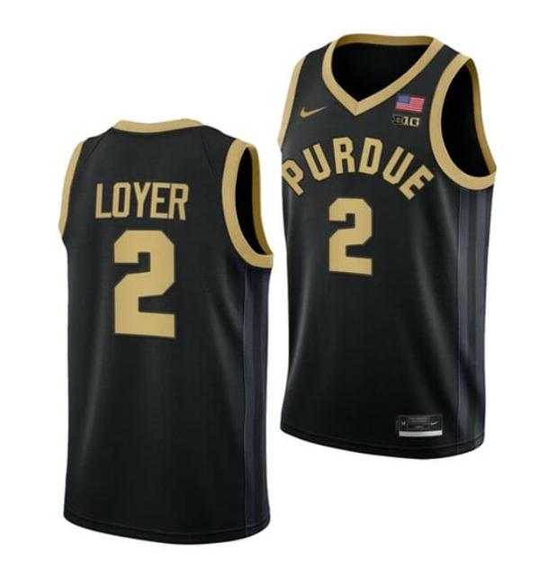 Men's Nike #2 Fletcher Loyer Jersey Purdue Boilermakers College Basketball Jerseys Black