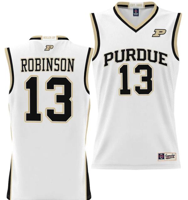 Men's Gameday Greats Glenn Robinson Jersey #13 Purdue Boilermakers NIL College Basketball Lightweight White