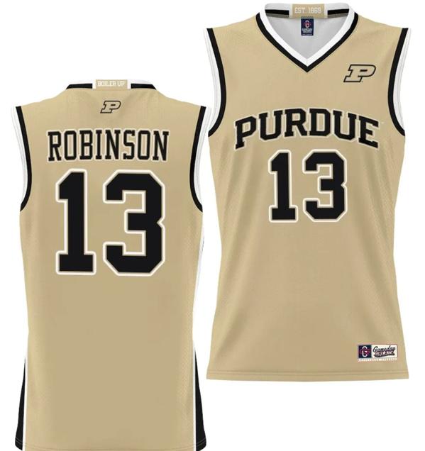 Men's Gameday Greats Glenn Robinson Jersey #13 Purdue Boilermakers NIL College Basketball Lightweight Gold