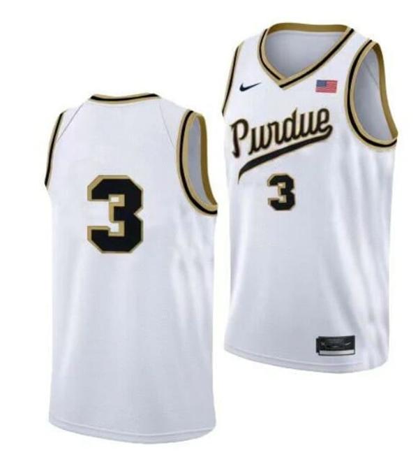 Men's Nike #3 Braden Smith Jersey Purdue Boilermakers College Basketball Jerseys Rick Mount Throwback No Name