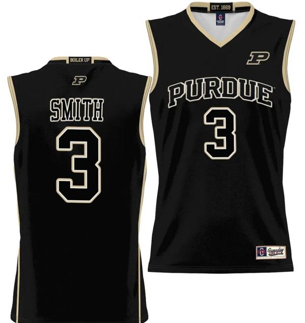 Men's Gameday Greats Braden Smith Jersey #3 Purdue Boilermakers NIL College Basketball Lightweight Black