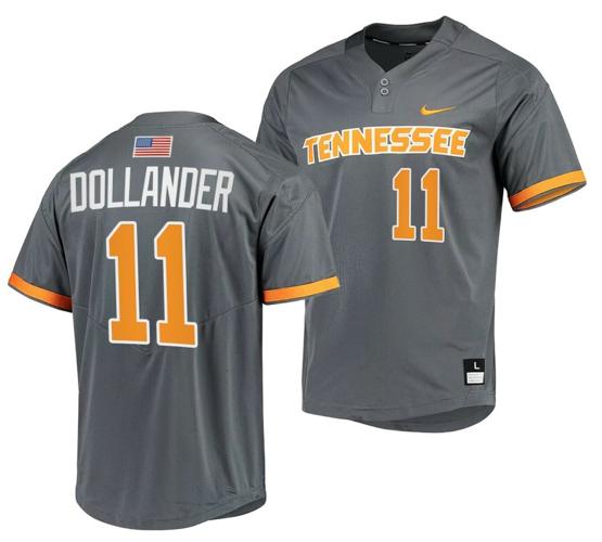 Men's Chase Dollander Jersey Tennessee Volunteers Baseball NCAA College 2023 MLB Draft Top prospects Gray #11