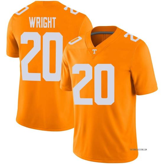 Men's Tennessee Volunteers #20 Jaylen Wright Jersey College Football Orange