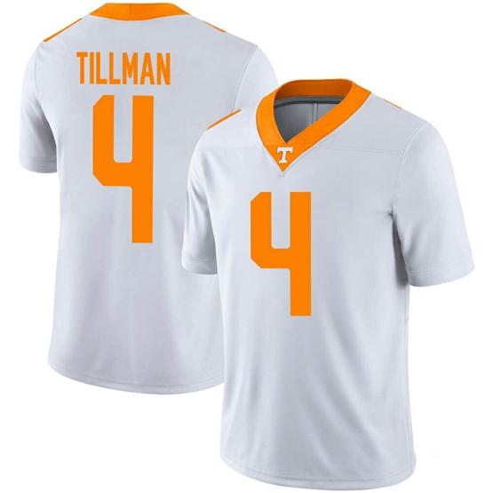 Men's Tennessee Volunteers Cedric Tillman Jersey #4 College Football White