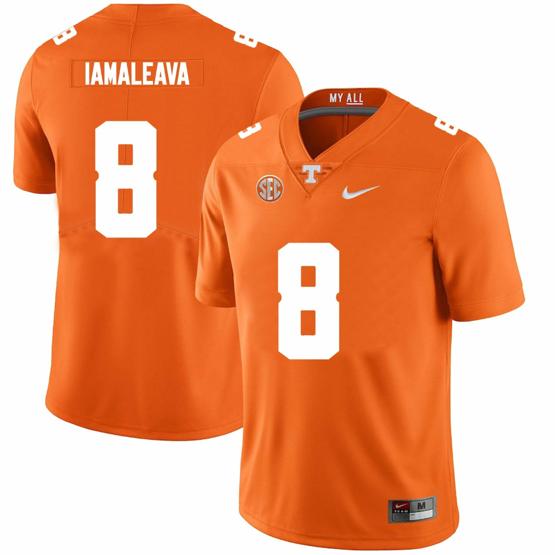 Men's Tennessee Volunteers #8 Nico lamaLeava Jersey College Football Orange