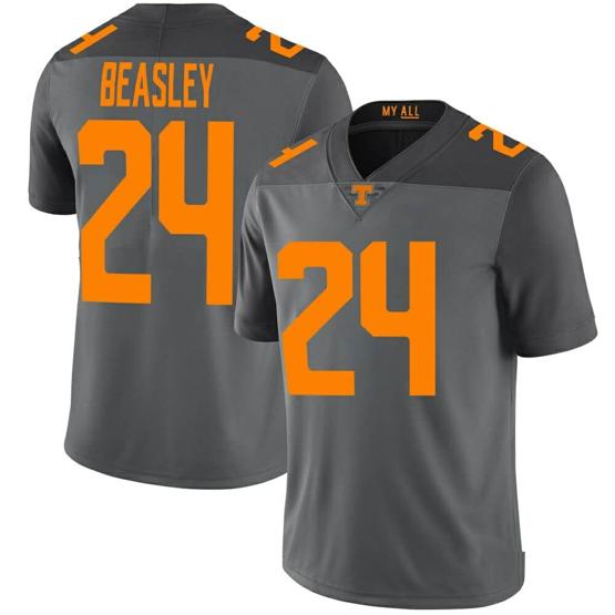 Men's Tennessee Volunteers Aaron Beasley Jersey #24 College Football Gray