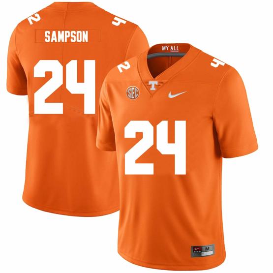 Men's Tennessee Volunteers #24 Dylan Sampson Jersey College Football New Orange