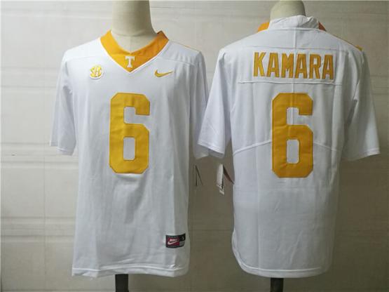 Men's Tennessee Volunteers #6 Alvin Kamara College Football Jersey White