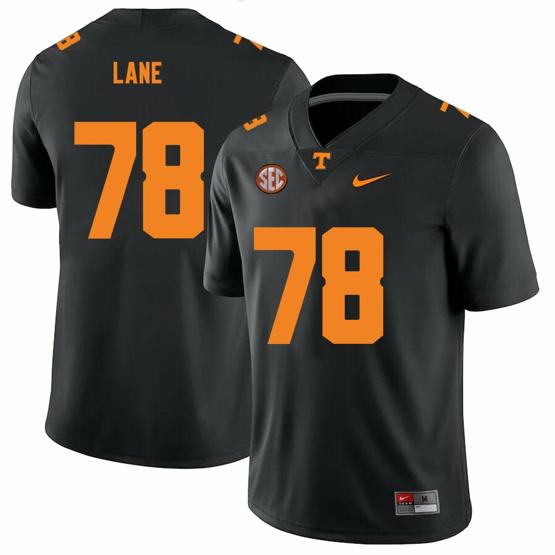 Men's Tennessee Volunteers #78 Ollie Lane Jersey College Football New Black