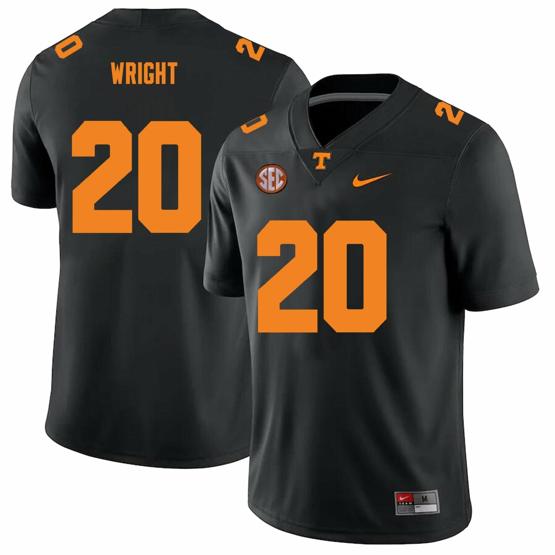 Men's Tennessee Volunteers #20 Jaylen Wright Jersey College Football New Black