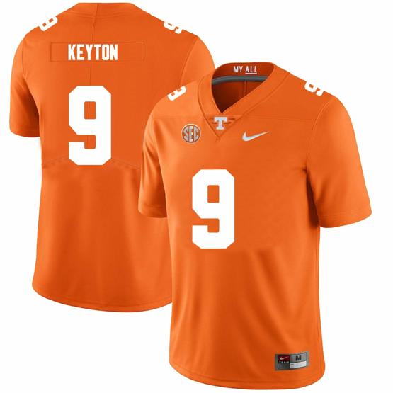 Men's Tennessee Volunteers #9 Ramel Keyton Jersey College Football New Orange