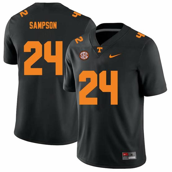 Men's Tennessee Volunteers #24 Dylan Sampson Jersey College Football New Black