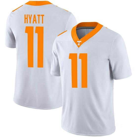 Men's Tennessee Volunteers Jalin Hyatt Jersey #11 College Football White