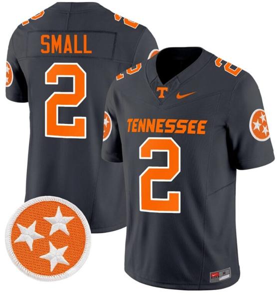 Men's Jabari Small Jersey #2 Tennessee Volunteers Vapor Limited College Football Smoke Grey