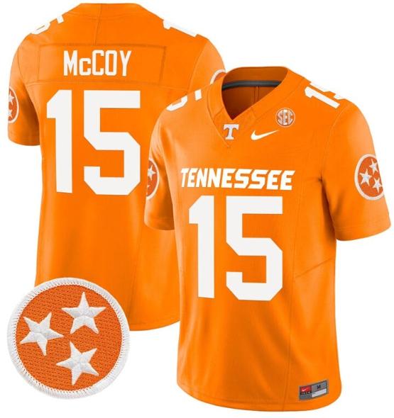 Men's Bru McCoy Jersey #15 Tennessee Volunteers Vapor Limited College Football Orange