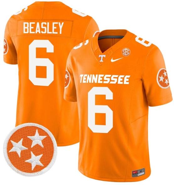 Men's Aaron Beasley Jersey #6 Tennessee Volunteers Vapor Limited College Football Orange