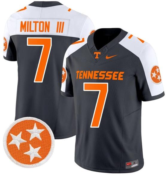 Men's Joe Milton III Jersey #7 Tennessee Volunteers Vapor Limited College Football Grey Alternate