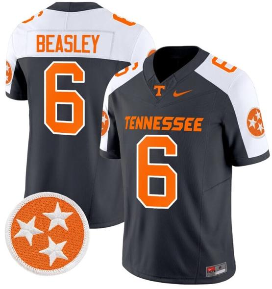 Men's Aaron Beasley Jersey #6 Tennessee Volunteers Vapor Limited College Football Grey Alternate