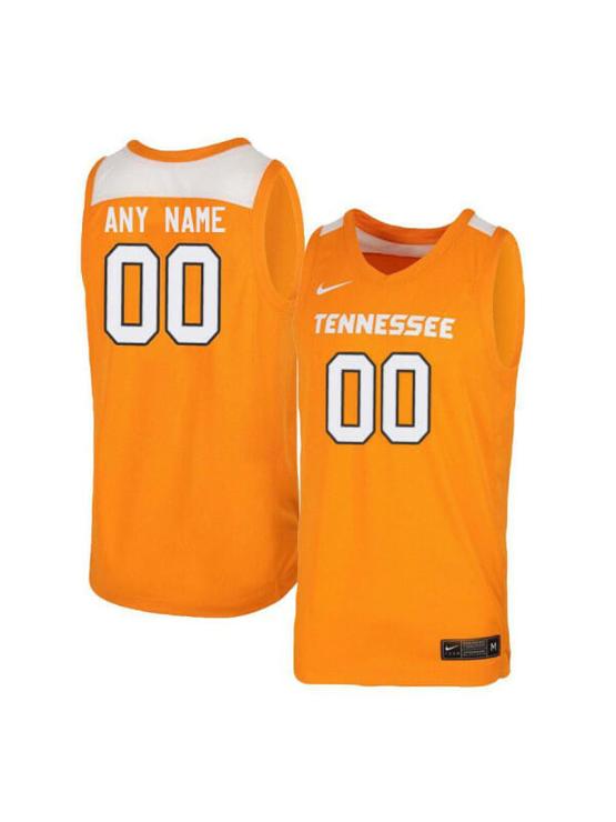 Men's Custom Tennessee Volunteers Jersey College Basketball Name and Number Elite Orange White