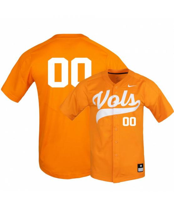 Men's Tennessee Volunteers Elite Orange Custom Name Number Baseball Jersey