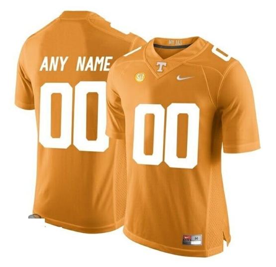 Men's Tennessee Volunteers Football Jersey Custom Orange College Limited