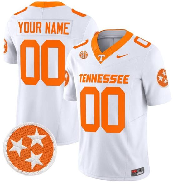 Men's Custom Tennessee Volunteers Jersey Name and Number Vapor Limited College Football White