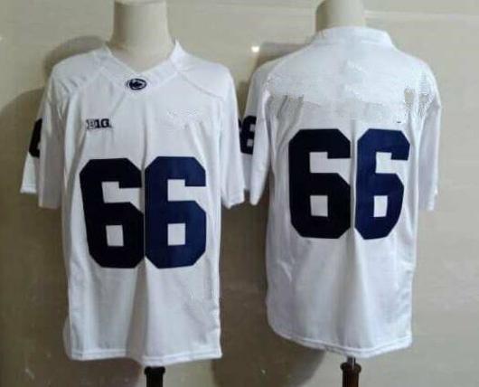 Men's Nike Penn State Connor McGovern Jersey #66 College Football Game White No Name