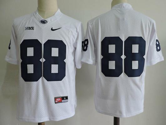 Men's Nike Penn State Mike Gesicki Jersey #88 College Football Game White No Name