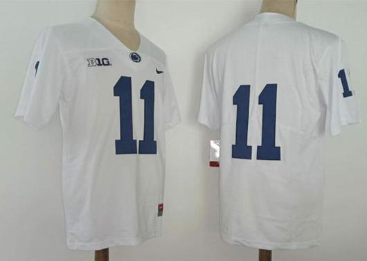 Men's Nike Penn State Nittany Lions #11 Parsons NCAA Football Jersey White No Name