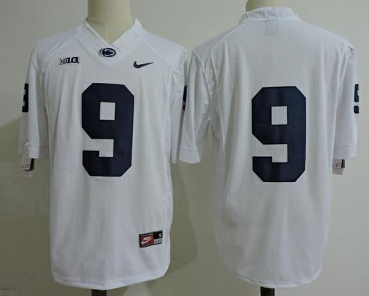 Men's Nike Penn State Nittany Lions #9 No Name Football Jersey White