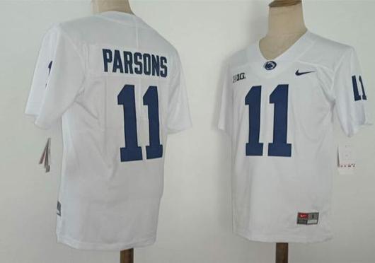 Men's Nike Penn State Nittany Lions #11 Parsons NCAA Football Jersey White