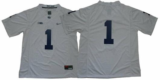 Men's Nike Penn State Jaquan Brisker Jersey #1 College Football Game White No Name