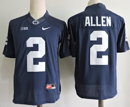 Men's Nike Penn State Nittany Lions #2 Marcus Allen Football Jersey Navy