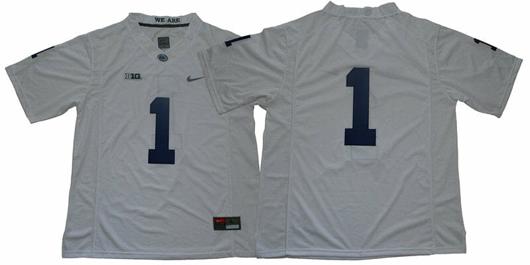 Men's Nike Penn State KJ Hamler Jersey #1 College Football Game White No Name