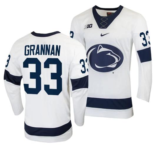 Men's Nike Penn State Nittany Lions Noah Grannan Jersey #33 White College Hockey Replica 2023-24