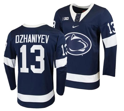 Men's Nike Penn State Nittany Lions Danny Dzhaniyev Jersey #13 Navy College Hockey Replica 2023-24