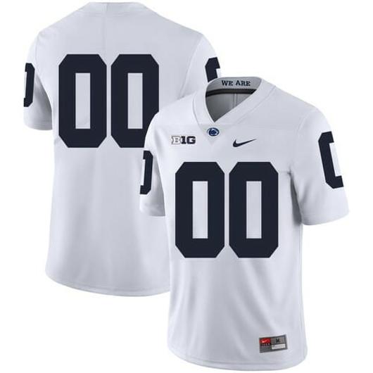 Men's Nike Custom Penn State Football Jersey White College