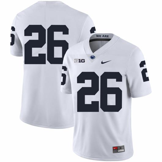 Men's Nike Barkley Penn State Jersey #26 Football No Name White