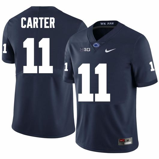 Men's Nike Penn State Abdul Carter Jersey #11 College Football Game Navy With Name