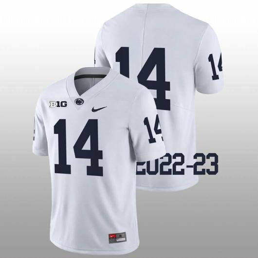 Men's Nike Penn State Tyrece Mills Jersey #14 College Football Game White No Name